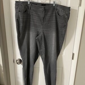 Talbots Plus Slim Ankle Jeans Light Gray Size 24